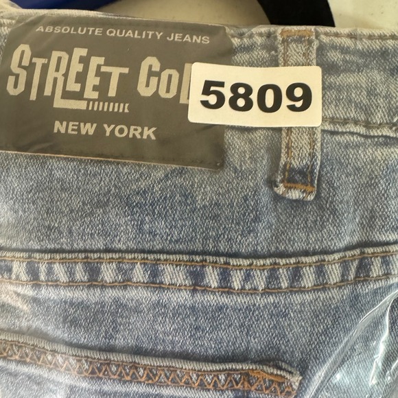 VTG Street Code NYC Y2K Denim Maxi Skirt Animal Print Pleated Hem 11/12 - Picture 7 of 7